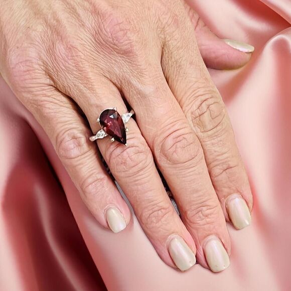 Natural Tourmaline Diamond Ring Size 7 14k WGold 4.8 TCW Certified $5,975 219121 - Picture 16 of 16